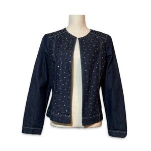 Baccini Denim Jacket with Metal Accents Women’s Size Medium